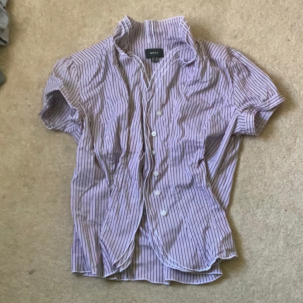 women’s stripped button down blouse